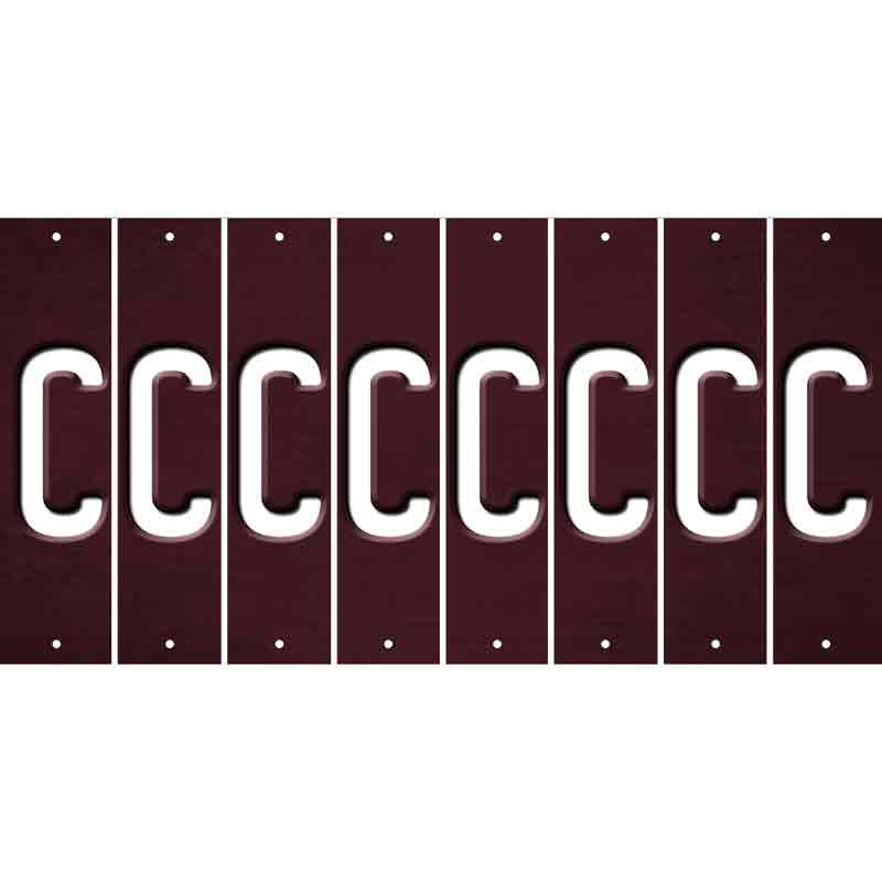 Burgundy Oil Rubbed Cut Fun Strips (Set of 8) D