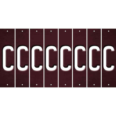 Burgundy Oil Rubbed Cut Fun Strips (Set of 8) D