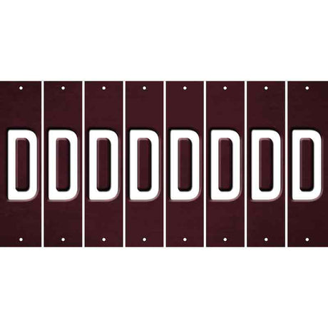 Burgundy Oil Rubbed Cut Fun Strips (Set of 8) E