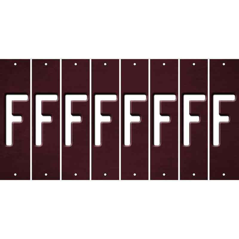 Burgundy Oil Rubbed Cut Fun Strips (Set of 8) G