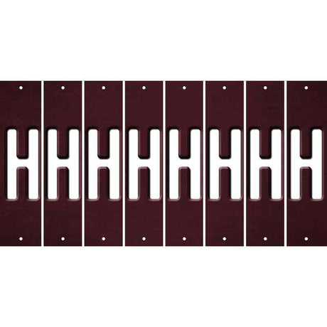 Burgundy Oil Rubbed Cut Fun Strips (Set of 8) I