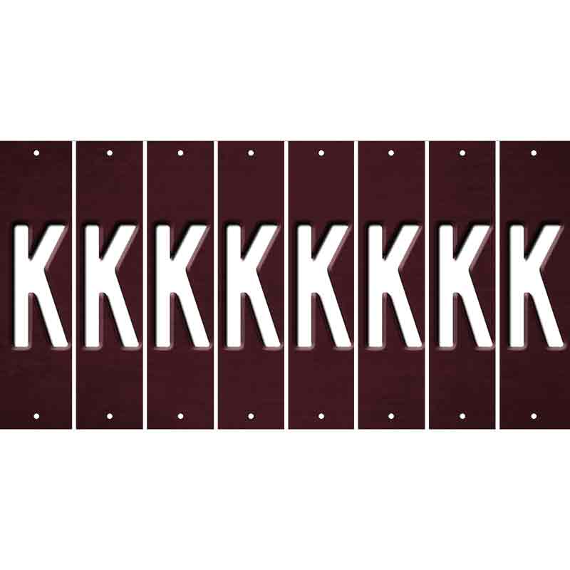 Burgundy Oil Rubbed Cut Fun Strips (Set of 8) L