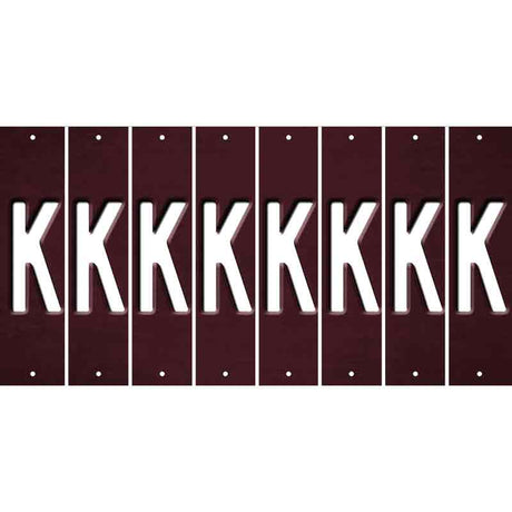 Burgundy Oil Rubbed Cut Fun Strips (Set of 8) L