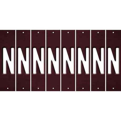 Burgundy Oil Rubbed Cut Fun Strips (Set of 8) O