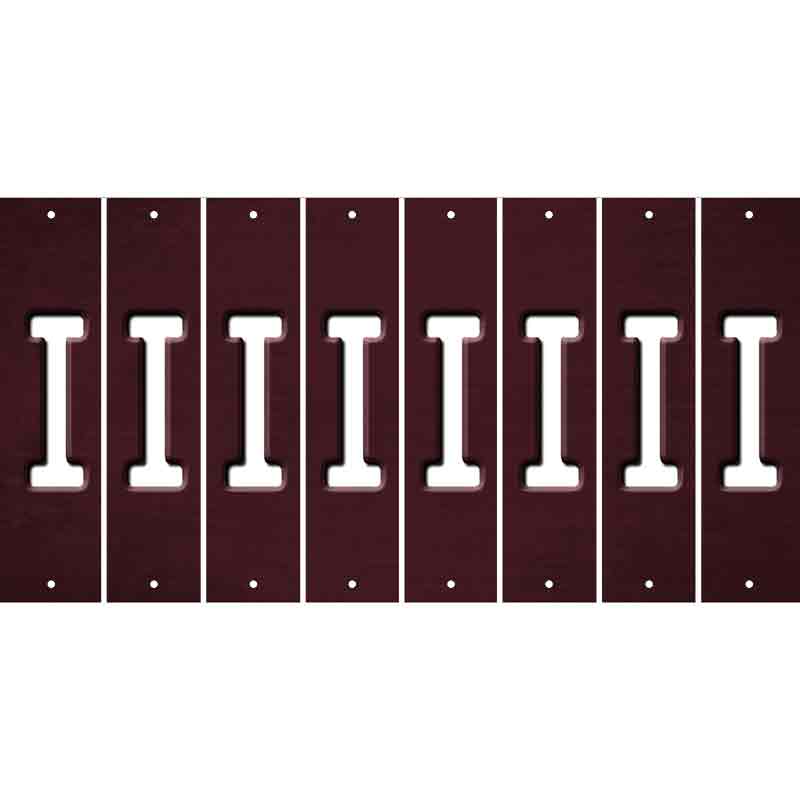 Burgundy Oil Rubbed Cut Fun Strips (Set of 8) J