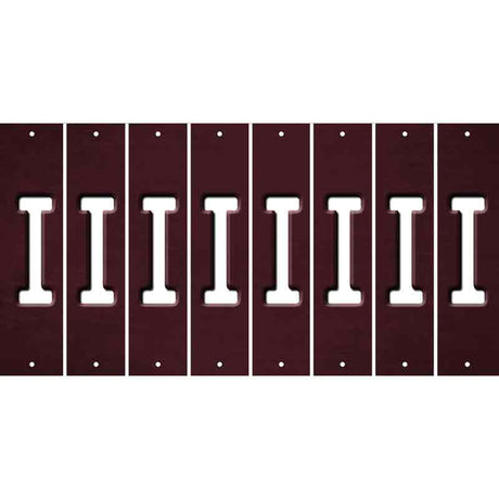 Burgundy Oil Rubbed Cut Fun Strips (Set of 8) J