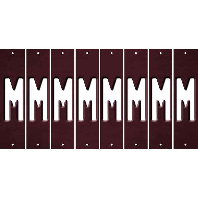 Burgundy Oil Rubbed Cut Fun Strips (Set of 8) N