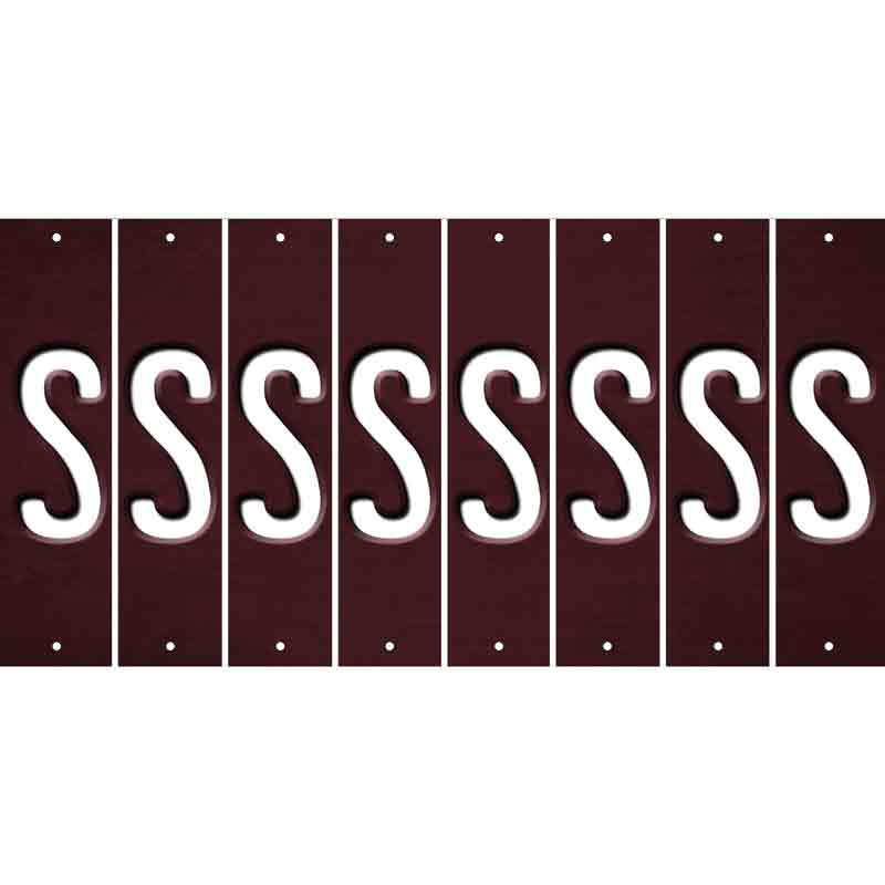 Burgundy Oil Rubbed Cut Fun Strips (Set of 8) T