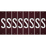 Burgundy Oil Rubbed Cut Fun Strips (Set of 8) T