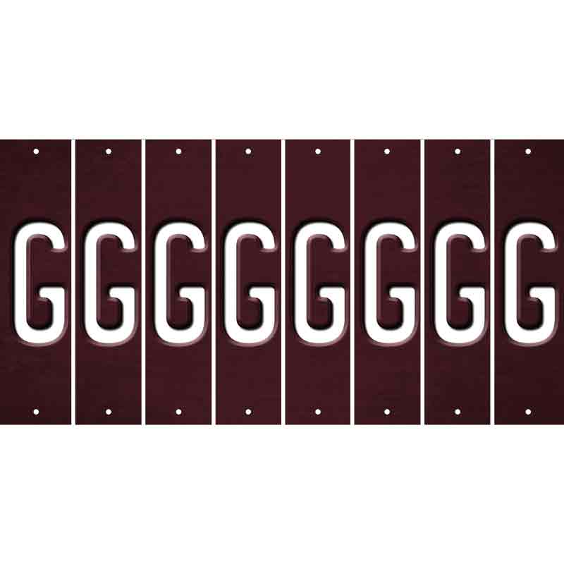 Burgundy Oil Rubbed Cut Fun Strips (Set of 8) H