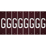 Burgundy Oil Rubbed Cut Fun Strips (Set of 8) H