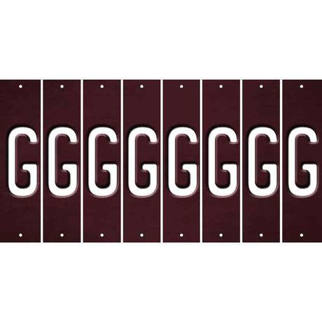 Burgundy Oil Rubbed Cut Fun Strips (Set of 8) H