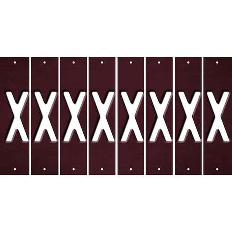 Burgundy Oil Rubbed Cut Fun Strips (Set of 8) Y