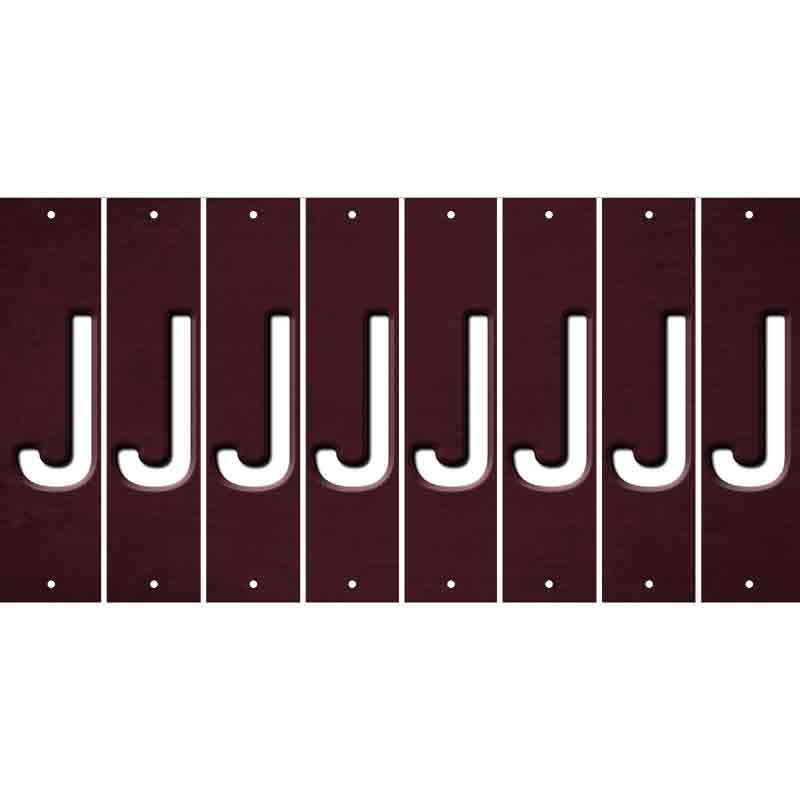 Burgundy Oil Rubbed Cut Fun Strips (Set of 8) K