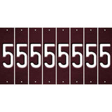 Burgundy Oil Rubbed Cut Fun Strips (Set of 8) 6