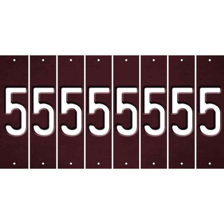 Burgundy Oil Rubbed Cut Fun Strips (Set of 8) 6