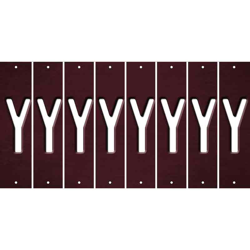 Burgundy Oil Rubbed Cut Fun Strips (Set of 8) Z