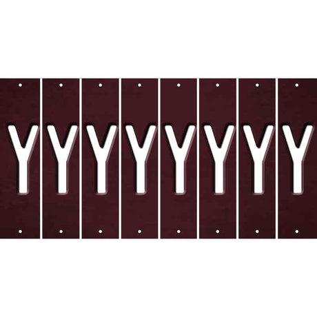 Burgundy Oil Rubbed Cut Fun Strips (Set of 8) Z