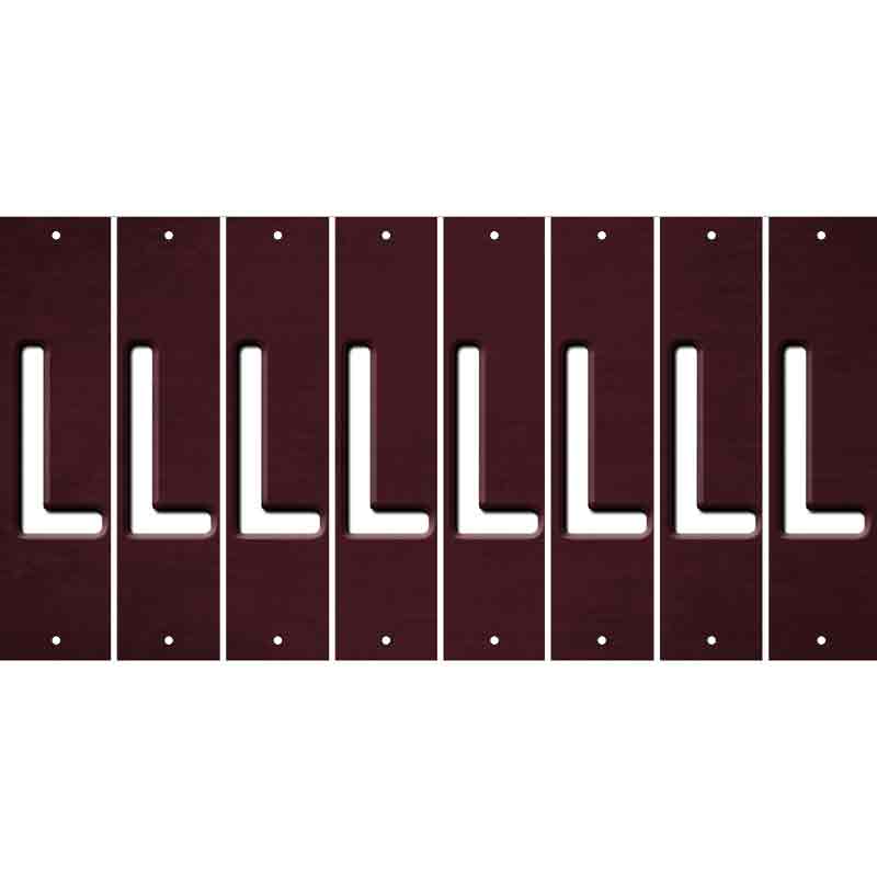 Burgundy Oil Rubbed Cut Fun Strips (Set of 8) M