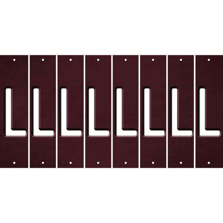 Burgundy Oil Rubbed Cut Fun Strips (Set of 8) M