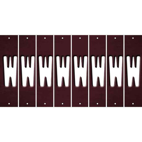 Burgundy Oil Rubbed Cut Fun Strips (Set of 8) X