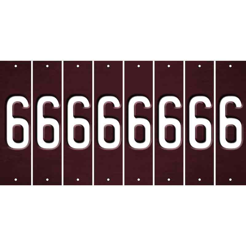 Burgundy Oil Rubbed Cut Fun Strips (Set of 8) 7