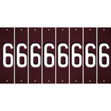 Burgundy Oil Rubbed Cut Fun Strips (Set of 8) 7