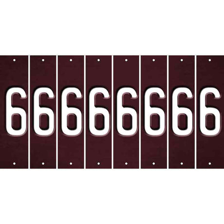 Burgundy Oil Rubbed Cut Fun Strips (Set of 8) 7