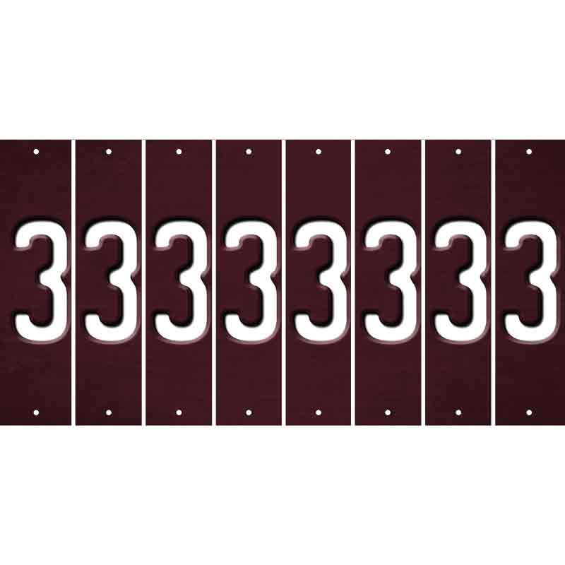 Burgundy Oil Rubbed Cut Fun Strips (Set of 8) 4