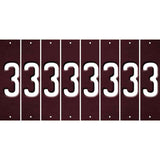 Burgundy Oil Rubbed Cut Fun Strips (Set of 8) 4