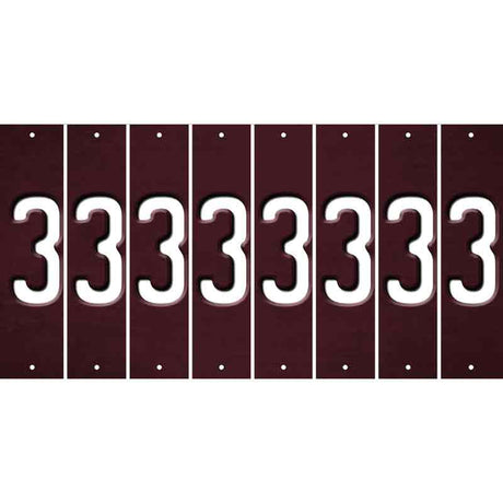 Burgundy Oil Rubbed Cut Fun Strips (Set of 8) 4