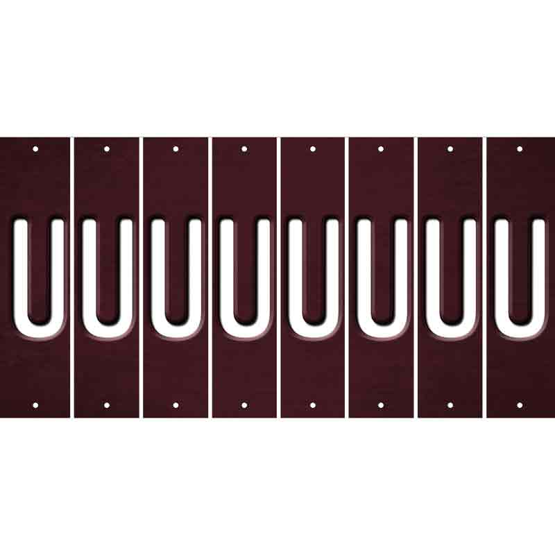 Burgundy Oil Rubbed Cut Fun Strips (Set of 8) V