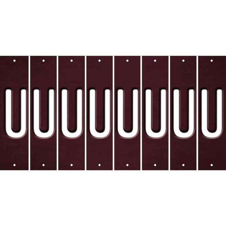 Burgundy Oil Rubbed Cut Fun Strips (Set of 8) V