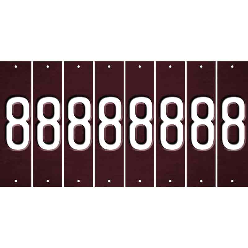 Burgundy Oil Rubbed Cut Fun Strips (Set of 8) 9