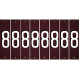 Burgundy Oil Rubbed Cut Fun Strips (Set of 8) 9