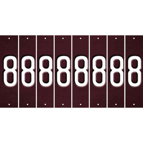 Burgundy Oil Rubbed Cut Fun Strips (Set of 8) 9