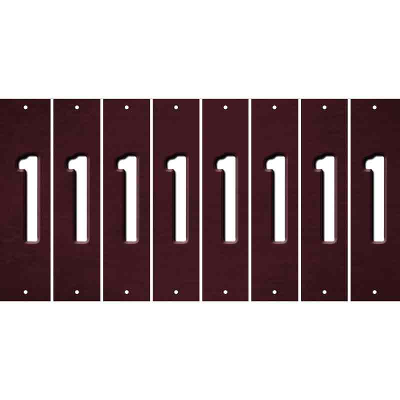 Burgundy Oil Rubbed Cut Fun Strips (Set of 8) 2