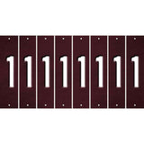 Burgundy Oil Rubbed Cut Fun Strips (Set of 8) 2