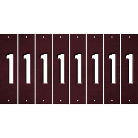 Burgundy Oil Rubbed Cut Fun Strips (Set of 8) 2