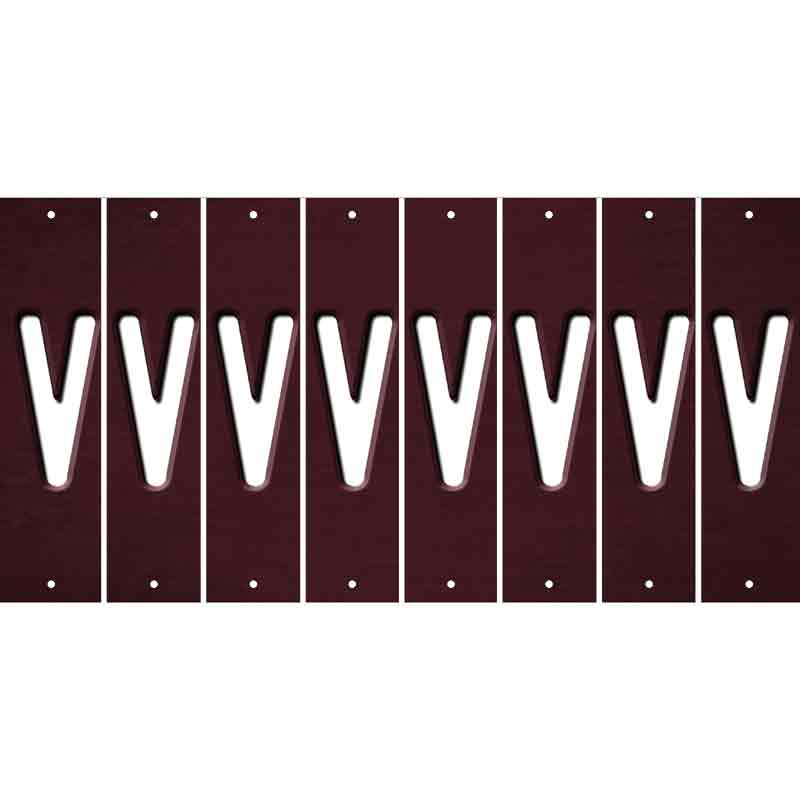 Burgundy Oil Rubbed Cut Fun Strips (Set of 8) W