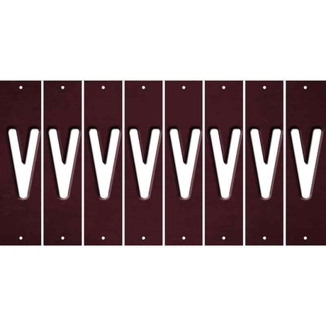 Burgundy Oil Rubbed Cut Fun Strips (Set of 8) W