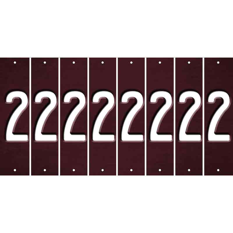 Burgundy Oil Rubbed Cut Fun Strips (Set of 8) 3