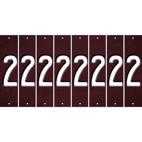 Burgundy Oil Rubbed Cut Fun Strips (Set of 8) 3