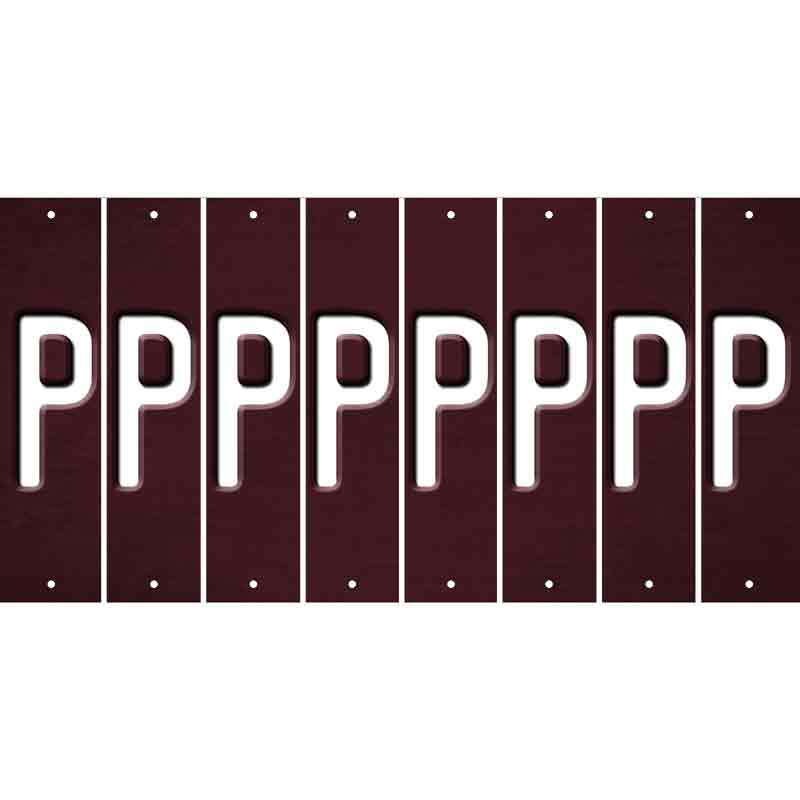 Burgundy Oil Rubbed Cut Fun Strips (Set of 8) Q