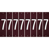 Burgundy Oil Rubbed Cut Fun Strips (Set of 8) 8