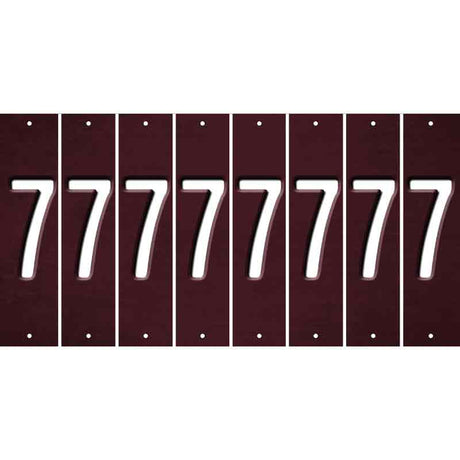 Burgundy Oil Rubbed Cut Fun Strips (Set of 8) 8