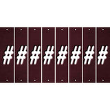 Burgundy Oil Rubbed Cut Fun Strips (Set of 8) @