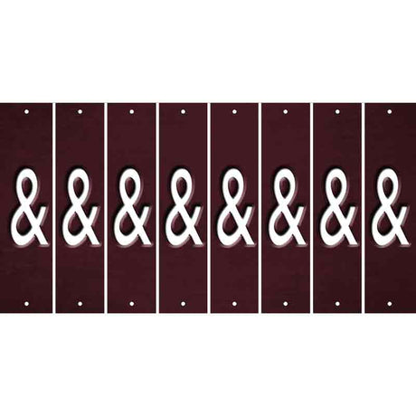 Burgundy Oil Rubbed Cut Fun Strips (Set of 8) HEART