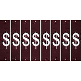 Burgundy Oil Rubbed Cut Fun Strips (Set of 8) #