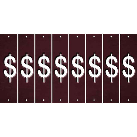 Burgundy Oil Rubbed Cut Fun Strips (Set of 8) #